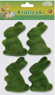 Zdjęcie produktu dla Króliczki flokowane 8cm - 4 szt