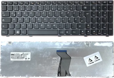 Immagine prodotto di Tastiera - Colore: nero - con cornice grigia Layout di tastiera tedesco compatibile per P/N: 25202519