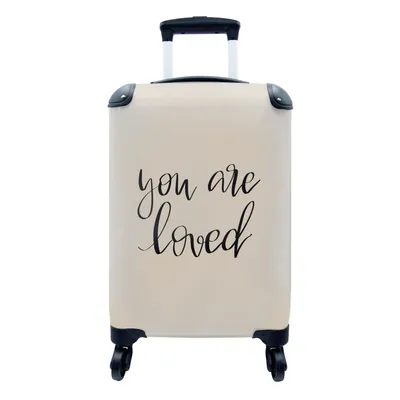 Produktbild von MuchoWow® Koffer Handgepäck Trolley Rollkoffer Kleine Reisekoffer mit 4 Rollen - Zitate - Liebe - Partner - Cabin Size < 55x40x23 cm & 55x40x20 cm - Fotokoffer - Kabinenkoffer - Boardgepäck - Reise-Box - Reisekoffer - Reisegepäck - Koffer mit Bild - Trolley für Kinder