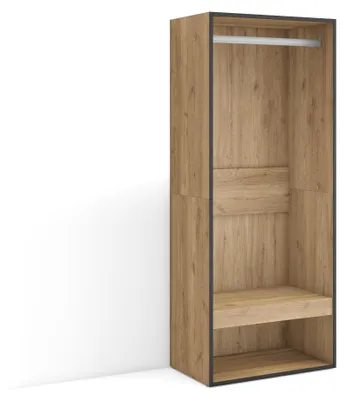 Offener Kleiderschrank 60x145x35 cm, Eichenoptik, modern