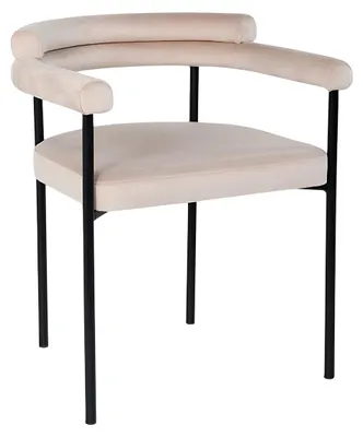 Immagine prodotto di Moderna sedia da cucina beige Design Struttura in legno Sedie con seduta in tessuto