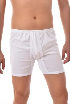 Produktbild von 3 Pack Herren Boxershorts Weiß XXL breite Lange Slips Unterhosen Übergröße K1