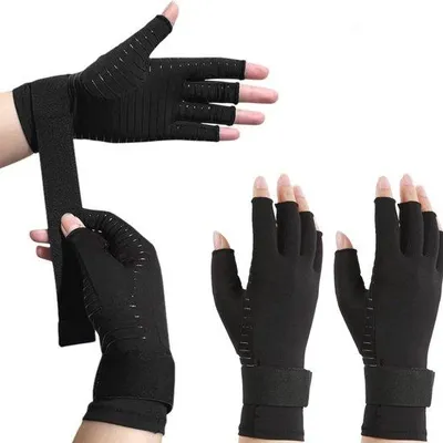 Produktbild von Famanu Handgelenkstütze Arthritis Handschuhe - Kupfer Kompression, Größe S - M