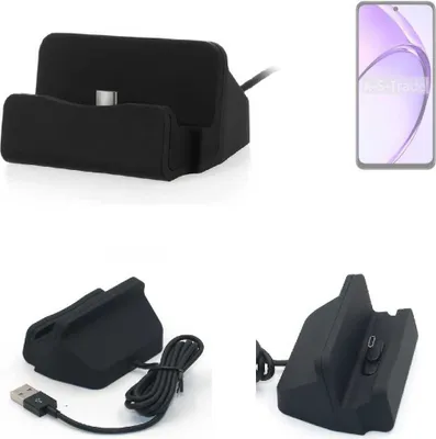 Produktbild von K-S-Trade Docking-Station kompatibel mit Oppo A3 PKA110 Ladestation Dock Ladegerät Docking Station Tischständer Ständer inkl. USB Typ C Kabel