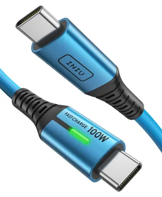 Immagine prodotto di Cavo USB C a USB C INIU, 100W, [2 metri, blu], cavo di ricarica USB C, tipo C, con ricarica rapida