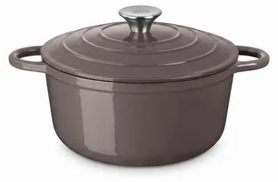 Image de Cocotte Ronde 24 cm en Fonte d'Acier Émaillée Tous Feux dont Induction Four 3,8L marron Arthur Martin AM4364