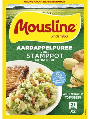 Produktbild von Mousline Aardappelpuree Stamppot Extra Grof 230g – Schnelle Zubereitung