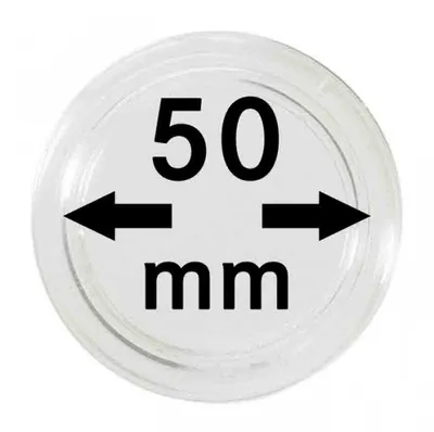 Produktbild von Lindner 2250050P Münzkapseln 50 mm-10er Pack