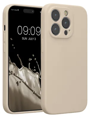 Produktbild von kwmobile Hülle kompatibel mit Apple iPhone 14 Pro - Hülle Silikon gummiert - Handyhülle - Handy Case in Creme
