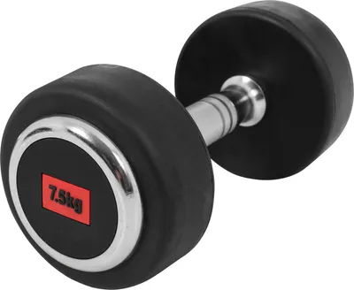 Produktbild von GORILLA SPORTS® Kurzhanteln - Einzeln, 7,5 kg, aus Gusseisen, Gummiert, Griff gerändelt, rutschfest - Rundhanteln, Kurzhantelset, Hantel Set, Gewichte, Dumbbells