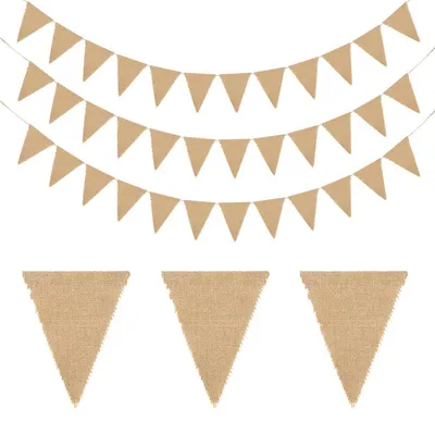 Image de Guirlande décorative extérieure, couleur marron, 12 mètres, résistante aux intempéries, lot de 3, en jute, idéale pour les mariages et les fêtes