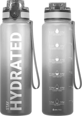 Produktbild von Hydro Sportflasche, Sportflasche, BPA-freie Tritan-Flasche 1L/500ML/750ML, leckgeschützte Sportflasche für Fahrradfahren, Camping, Yoga, Fitnessstudio
