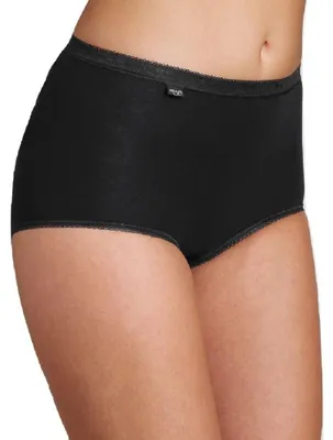 Produktbild von Sloggi Damen Unterhose Basic+ Maxi , 4-Pack, 58, Schwarz