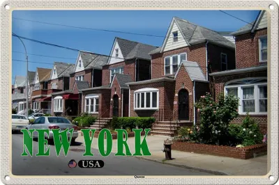 Produktbild von Blechschild Reise 30x20cm New York USA Queens Stadtbezirk