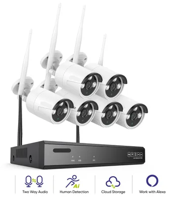Obrázek produktu pro Sada bezpečnostních kamer - Wi-Fi kamera - IP kamera - kamerový systém - bezdrátová kamera