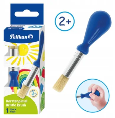 Image de Pelikan 300008269 Pinceau pour tout-petits Pelikan avec manche bombé, bleu