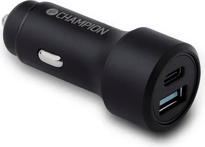 Image de Chargeur de voiture 43W 2 ports QC/PD Noir