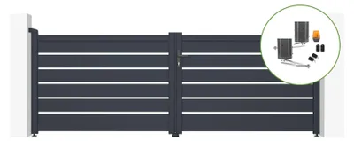 Produktbild von Flügeltor elektrisch 3,5m VOGEL H.120cm + Drehtorantrieb BUNKER B500