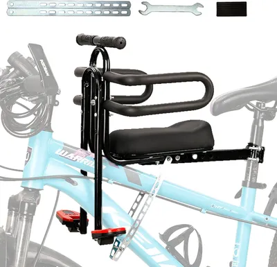 Produktbild von Kinderfahrradsitz für vorne, 1 bis 5 Jahre, mit Pedal und Sicherheitsbügel, für Mountainbike