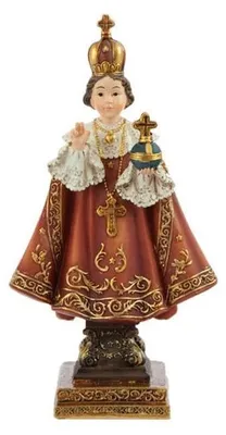 Jesuskind-von-Prag-Figur, Kunstharz, handbemalt, 6x3x11 cm