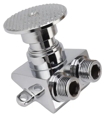 Fußpedal Wasserhahn aus Kupfer, Einzelpedal, berührungslos, Bodenmontage