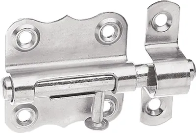 Produktbild von ALBERTS Grendelriegel, mit Knopf, ohne Feder, mit Schlaufe, Edelstahl, LxB39x38mm