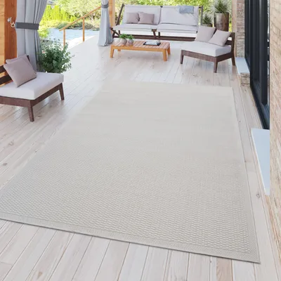 Produktbild von TT Home In-& Outdoorteppich Terrasse Küche Balkon Wetterbeständig Modern Unifarben Größe 60x100 cm