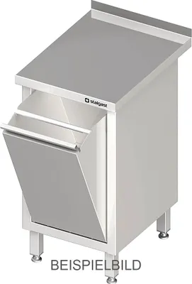 Produktbild von Arbeitsschrank mit Abfallkipper, 450x700x850 mm, ohne Aufkantung, verschweißt