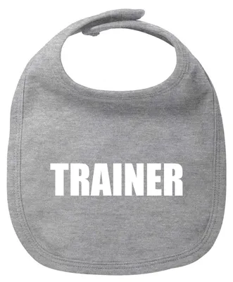 Produktbild von Huuraa Baby Lätzchen Trainer Training Heather Grey Klettverschluss Baumwolle Latz Geschenkidee