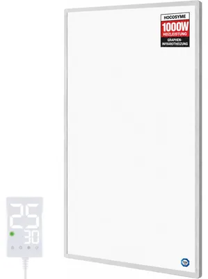 Image de Panneau infrarouge 1000 W - Chauffage rapide - Thermostat - Économique en énergie - Radiateur électrique - Pour intérieur