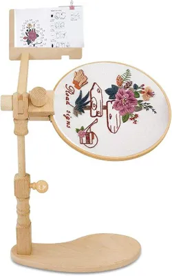 Produktbild von Handgezaagd beukenhout borduurplank - handsfree borduurwerk - 40x40 cm