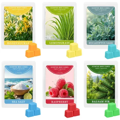 Produktbild von Geurwaxset mit 6 Düften, Waxmelts für Raumduft, 6 Stück, für Zuhause