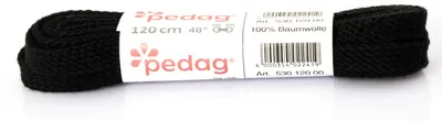 Zdjęcie produktu dla Sznurowadła Pedag, płaskie, szerokie, 120 cm, czarne