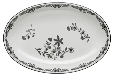 Produktbild von Rörstrand Ostindia Svart Oval Servierplatte 33x22cm 1061080