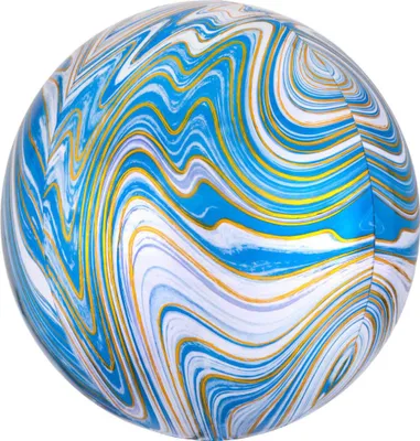 Immagine prodotto di Amscan Palloncino in foil Marblez blu 45 cm metallizzato