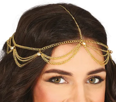 Produktbild von Prinzessin Mittelalter Kopfschmuck Karneval Kostüm Gold Kette Fantasie Styling Märchen Königin Krone Cosplay Festliche Feiern Adel Krieger Perlen, Farbe: Gold