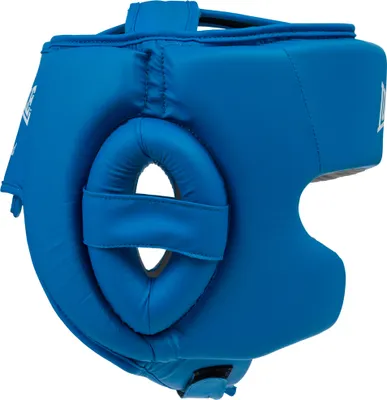 Obrázok produktu pre Ochrana hlavy zo syntetickej kože STANFORD Blue/White L/XL Lonsdale