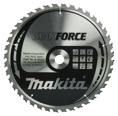 Image de Lames carbure "MakForce", pour bois, pour scies circulaires MAKITA