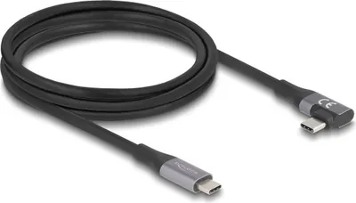 Produktbild von Delock USB 20 Gbps Kabel gewinkelt links / rechts USB PD 3.1 Extended Power Range 240 W 2 m