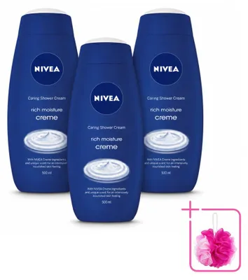 Productafbeelding van 3 x NIVEA Douchecrème, Intense Hydratatie - 500 ml - Voordeelverpakking - 3 stuks