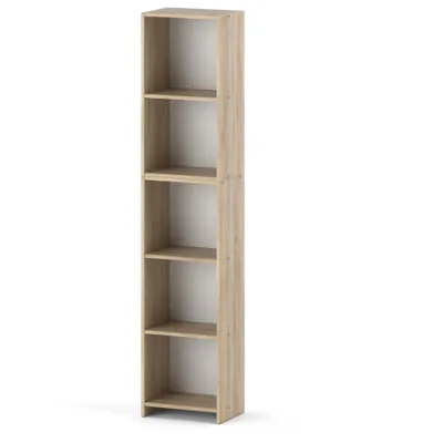 Image de STIV Meubles | Bibliothèque Chêne Sonoma 40x189 cm | 5 compartiments | Étagère étroite sur pied moderne pour salon bureau chambre d'enfant