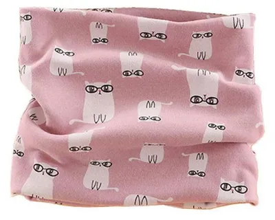 Produktbild von Kinder Schal Loop Schlauchschal Baumwolle Rosa 38 x 22 cm