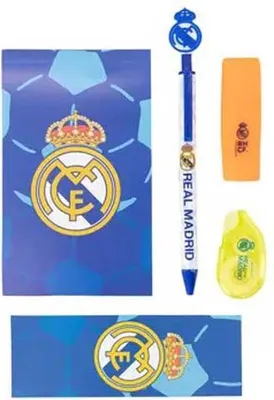 Productafbeelding van Real Madrid schrijfset met notitieboekje, bladwijzer en tekstmarkeerstiften