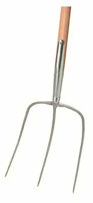 Image de Ideal Pionier Fourche à reuter, 3 dents, 135cm avec manche, 26x20cm