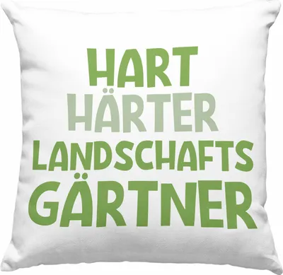 Produktbild von Trendation - Hart Härter Landschaftsgärtner Deko-Kissen mit Füllung 40x40 mit Spruch Garten Hobbygärtner Gärtner Geschenk Lustig Gärtnerin Geschenkidee (Blau)