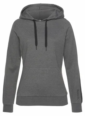 Produktbild von Bench Kapuzensweatshirt anthrazit-schwarz meliert Größe 48/50