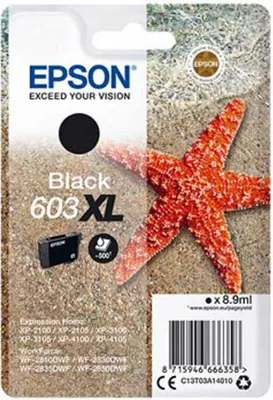Produktbild von Epson - Inkcartridge Epson 603XL T03A1 Schwarz | Blasen Sie ein 1 Stück | 10 Stück