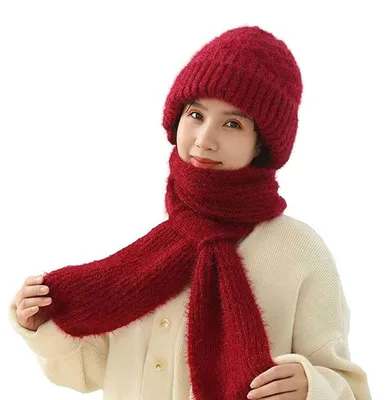Immagine prodotto di Berretto invernale con auricolari integrati - Antivento e caldo - Rosso