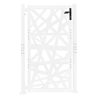 Produktbild von Gartentore 105*175cm Garteneingangstor Garten Metalltor Weiß