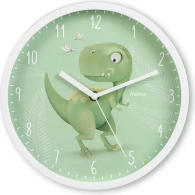 Produktbild von Wanduhr Kinder Analog Cebu Dino geräuschlos mintgrün Ø 25 cm